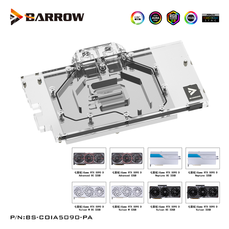 Barrow GPU Water Block for Col - đánh giá và giá Rtx 5090 32Gb
