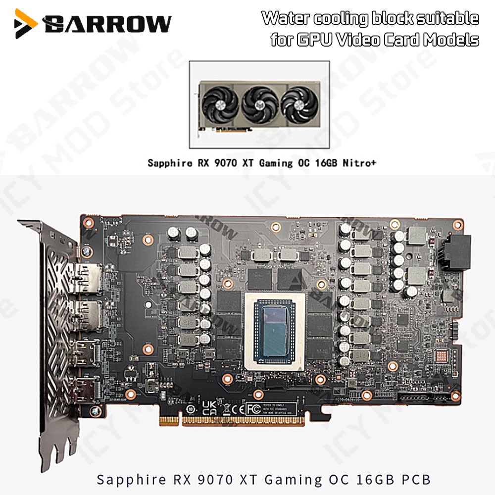 Barrow Graphics Card Water Coo - đánh giá và giá Rx 9070 16Gb