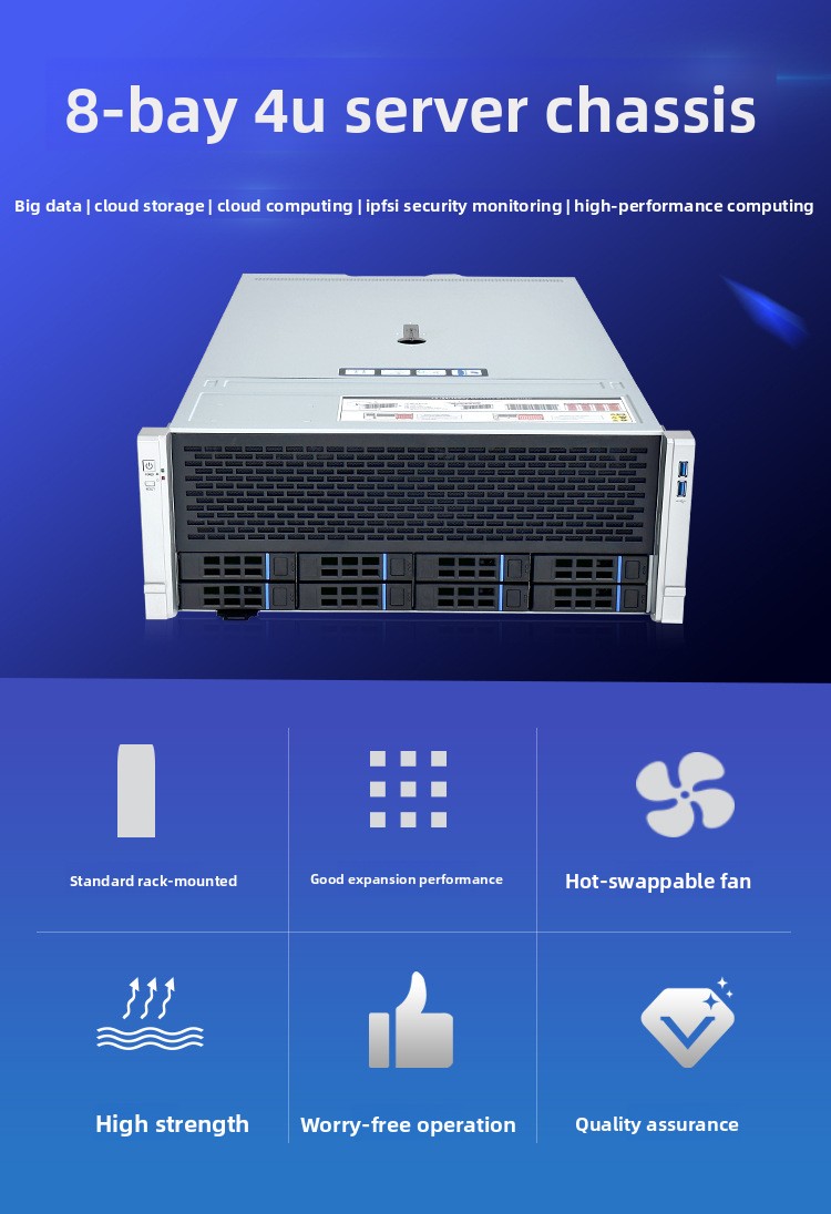 8-Disk 4U Rack-type Multi-disk - đánh giá và giá Server Gpu Chassis 4U