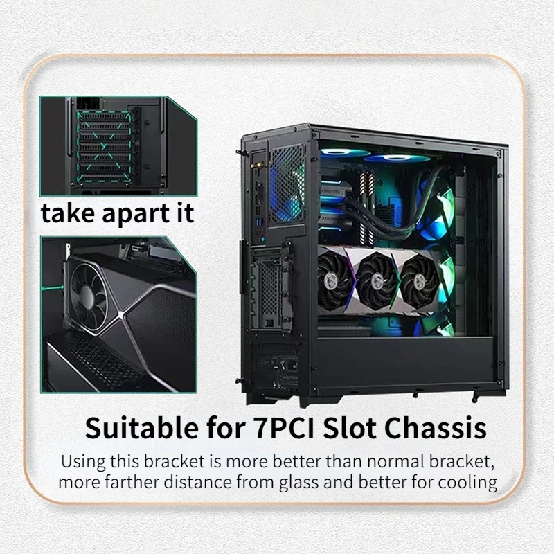 Vertical GPU Mount Bracket PC  - đánh giá và giá Pcie 5.0 Gpu Riser Cable